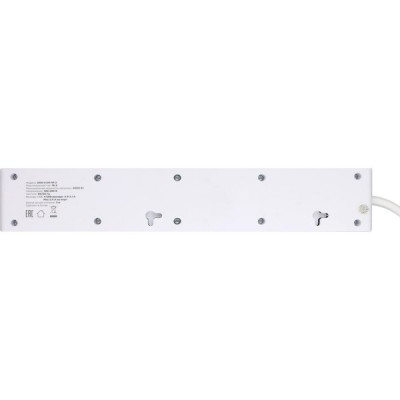 Сетевой фильтр  2м, 4 розетки, 16А/3500Вт, 3x1.5, 4хUSB, Cablexpert Exnovo [EXN-4-U4-W-2] белый