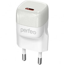 Зарядное устройство Perfeo, PD, с разъемом Type-C, GaN, 20W [I4651] белый