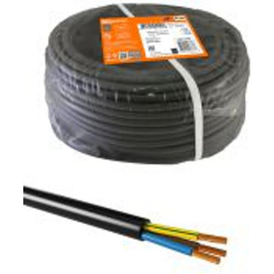 Провод ПВС 3*6, круглый, черный, в бухте 100м,TDM [SQ0118-0382] ГОСТ