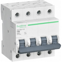 Выключатель автоматический 4п C  63А 4,5кА, Systeme Electric City9 [C9F34463]