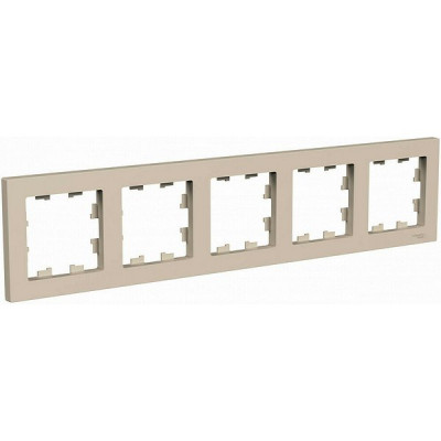 Рамка 5п, IP20, Schneider Electric ATLASDESIGN [ATN001205] песочный