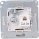Розетка с/у TV+RJ45 кат.5e, IP20, Schneider Electric ATLASDESIGN [ATN001289] песочный