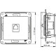 Розетка с/у компьютерная 1xRJ45, IP20, Schneider Electric ATLASDESIGN [ATN001283] песочный