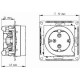 Розетка с/у 2P+E 16A, IP20, со шторками, с выталк. Schneider Electric ATLASDESIGN [ATN000147] белый
