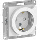 Розетка с/у 2P+E 16A, IP20, со шторками, с выталк. Schneider Electric ATLASDESIGN [ATN000147] белый