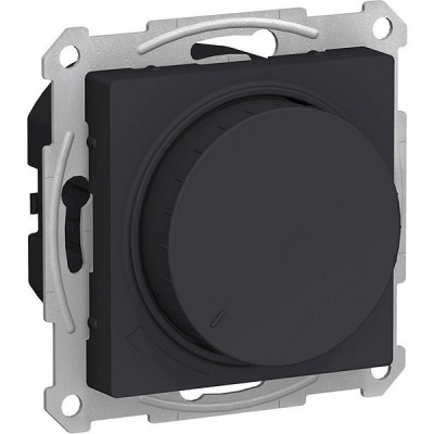 Светорегулятор (диммер) пов.-наж. с/у, 400Вт, IP20, LED, RC, Schneider ATLASDESIGN [ATN001023] карб