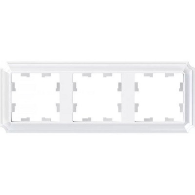 Рамка 3п, IP20, Schneider Electric ATLASDESIGN ANTIQUE [ATN100103] белый