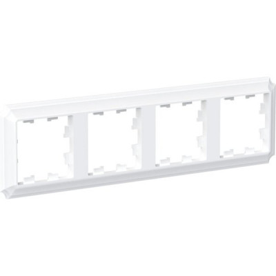 Рамка 4п, IP20, Schneider Electric ATLASDESIGN ANTIQUE [ATN100104] белый