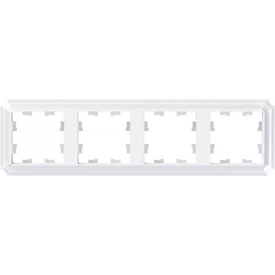 Рамка 4п, IP20, Schneider Electric ATLASDESIGN ANTIQUE [ATN100104] белый
