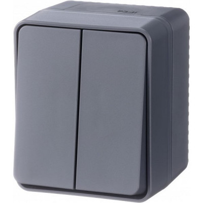 Выключатель о/у 2-кл 10А, IP54, Schneider Electric ATLASDESIGN PROFI [ATN544051] антрацит
