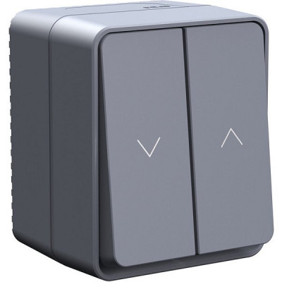 Выключатель о/у 2-кл 10А, IP54, для жалюзи, Schneider Electric ATLASDESIGN PROFI [ATN544019] антрац