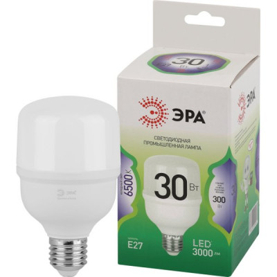 Лампа LED E27/T070 цилиндр,  30W, 6500K, 3000Лм, ЭРА GL [LED POWER T70-30W-865-E27 GL]