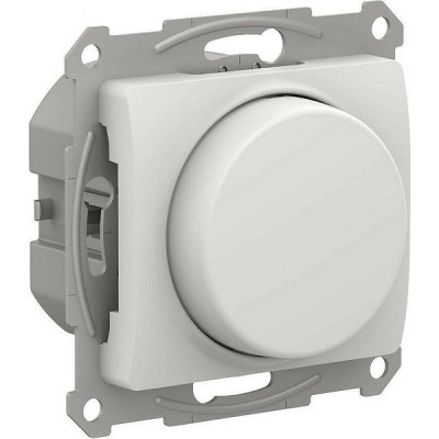 Светорегулятор (диммер) поворотно-нажимной с/у, 400Вт, IP20, LED, RC, GLOSSA [GSL000123] белый