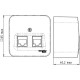 Розетка о/у компьютерная 2xRJ45 5e, изол.пл., Schneider Electric Blanca [BLNIA045456] антрацит