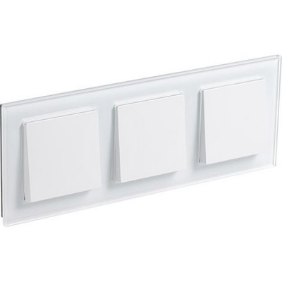 Рамка 3п, IP20, Schneider Electric ATLASDESIGN NATURE [ATN320103] стекло белый (пластик)