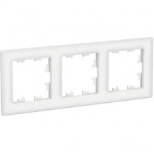 Рамка 3п, IP20, Schneider Electric ATLASDESIGN NATURE [ATN320103] стекло белый (пластик)