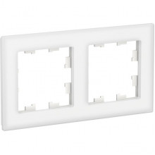 Рамка 2п, IP20, Schneider Electric ATLASDESIGN NATURE [ATN320102] стекло белый (пластик)
