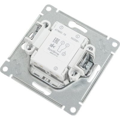 Выключатель ЖАЛЮЗИ с/у 2-кл 10А, IP20, Schneider Electric ATLASDESIGN [ATN000119] белый