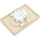 Розетка с/у 2x2P 16A, IP20, в сборе, Schneider Electric ATLASDESIGN [ATN001220] песочный