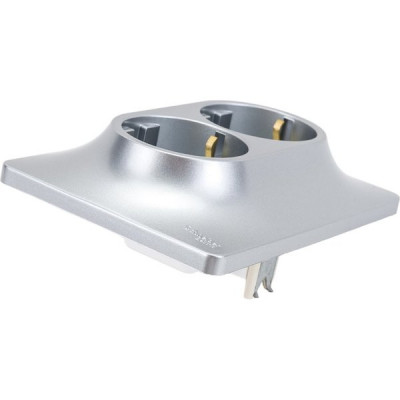 Розетка с/у 2x2P+E 16A, IP20, со шторками, Schneider Electric Glossa [GSL000326] алюминий