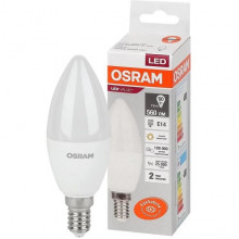 Лампа LED E14/C37 свеча,  7W, 3000К, 560Лм свеча 220 В OSRAM