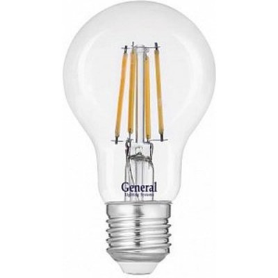 Лампа LED E27/A60 груша, 10W, FILAMENT, 2700K, 870Лм, GL [GLDEN-A60S-10-230-E27-2700]