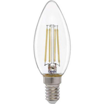Лампа LED E14/C37 свеча,  8W, FILAMENT, 2700K, 610Лм, GL [GLDEN-CS-8-230-E14-2700]