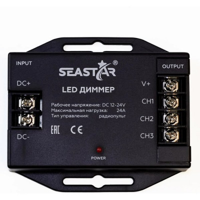 Контроллер ленты LED CCT двухцвет 12/24В, 8А, радио пульт сенсорный, 4L [SR-DIM-S-24A]
