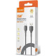 Кабель USB - Type-C, 2.0м, 25W, LDNIO LS852 [LD_B4589] медь, тканевая оплетка, Gray