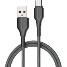 Кабель USB - Type-C, 2.0м, 25W, LDNIO LS852 [LD_B4589] медь, тканевая оплетка, Gray