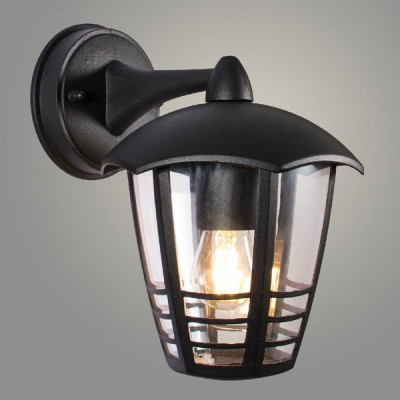 Светильник садово-парковый 1*E27*60W, 4-гранник вниз, h240, Росток [SJ17041-WD] черный