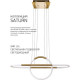 Светильник подвесной LED 32W 4000K, металл, инсталяция, iSvet SATURN [SMR-101-1-4] латунь