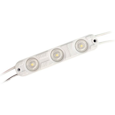 Модуль LED 3xSMD2835 линза 160°, 12В, 1W, 109Лм, 10-12КК, 70*14*5, прв.80мм, RISHANG [ML883TA]
